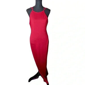 💜3/25 Long Spaghetti Strap Dress with Side Split